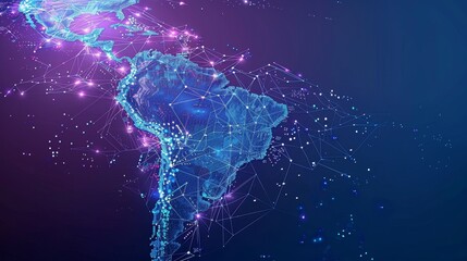 Digital Map of South America and Global Connectivity