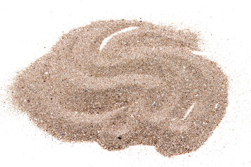 Pile of fine beach sand isolated on transparent background