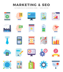 Marketing & Seo Icon Bundle 25 Icons for Websites and Apps