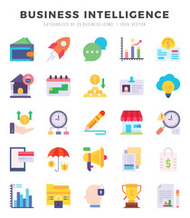 Business Intelligence Icon Bundle 25 Icons for Websites and Apps