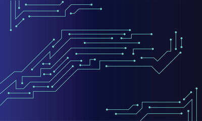 Computer smart circuit board networking technology blue background