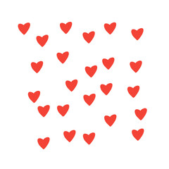 Red heart shape seamless pattern