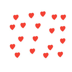 Red heart shape seamless pattern