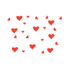 Red heart shape seamless pattern