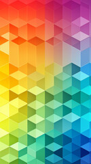 Geometric LGBTQ texture with rainbow triangles and hexagons, clean lines and modern style, perfect for contemporary pridethemed designs and digital art