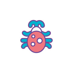 Virus icon design with white background stock illustration