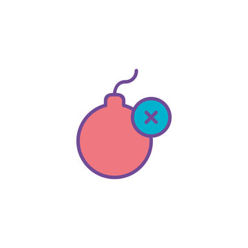 Boomb icon design with white background stock illustration