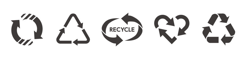 Recycle, Eco, Arrow vector icon set
