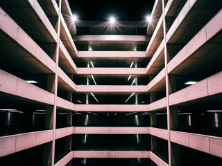 Estacionamiento con varios pisos