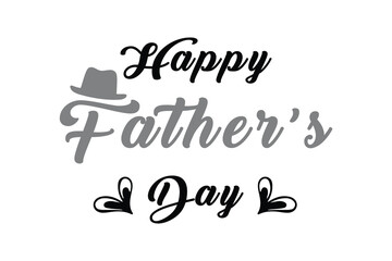 Happy Father's Day card. Flat vector illustration. Happy Father&rsquo;s Day Calligraphy greeting card. Vector illustration.