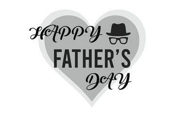 Happy Fathers Day greeting with hand written lettering. Fathers day. Vector.
