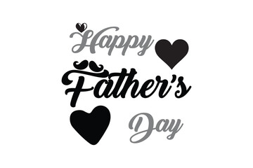 Happy fathers day lettering badge sticker vector illustration. Happy fathers day. Eps 10.