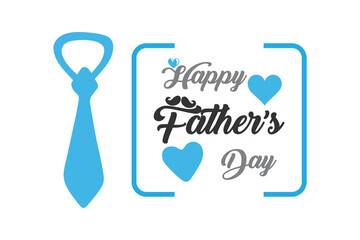 Happy Fathers Day greeting with hand written lettering. Father's Day. Eps10.