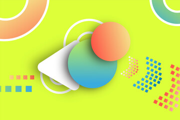 Shapes for good background with round and triangle