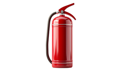 Obraz premium High-quality image of a red fire extinguisher. Essential safety equipment for homes, offices, and public spaces. Ideal for emergency preparedness.