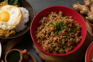 Chaufa amazonico Peruvian style fried rice lunch food chinese influence