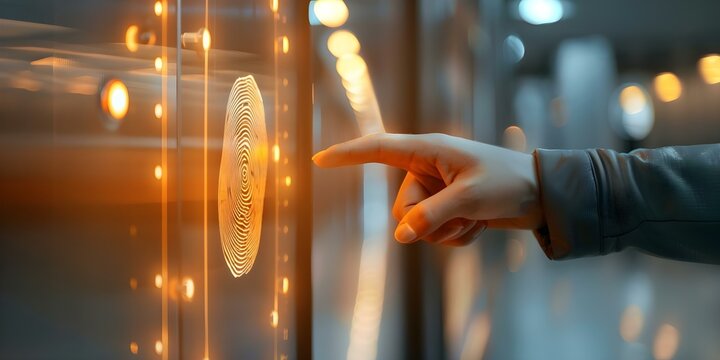 Innovative biometric technology for secure access control and individual identification. Concept Biometric Technology, Secure Access Control, Individual Identification, Innovation, Security