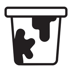 bucket glyph icon