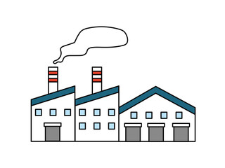 シンプルな工場のイラスト