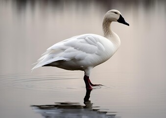 Fototapeta premium White goose isolated.