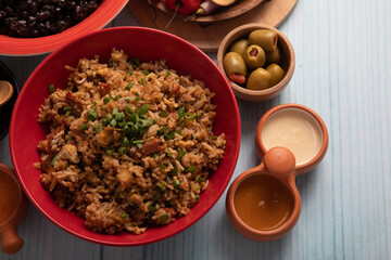 Chaufa amazonico Peruvian style fried rice lunch food chinese influence