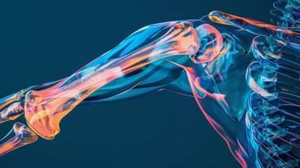 Various movements possible in the human shoulder joint Emphasis on ball and socket structure. This shows flexibility and range of movement.