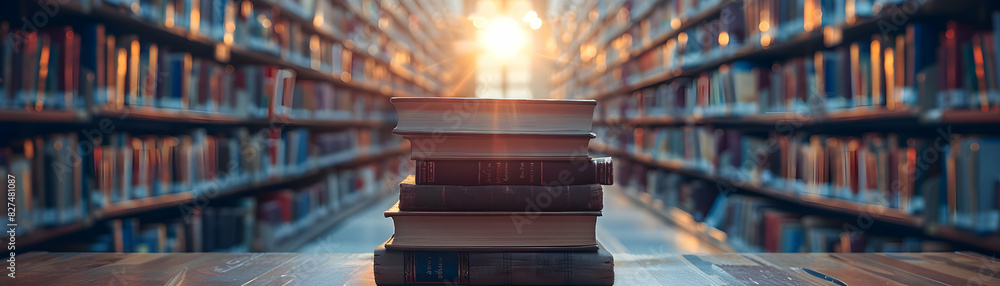 Poster family in public library: cost saving educational benefits in high resolution image with glossy back