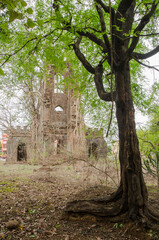 Ruins of the old Church. Abandoned  Church. Dapoli, Maharashtra, India, Asia.