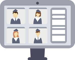 Students are taking online classes.