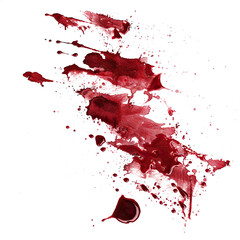 Blood stains cut out
