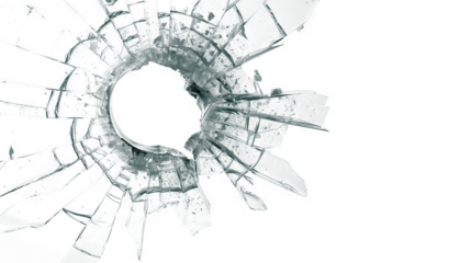 Broken glass cut out