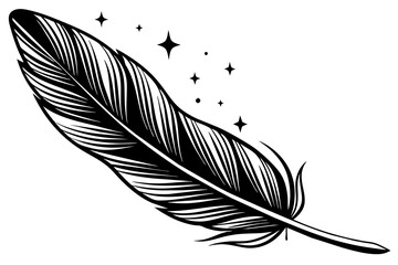 feather-floating-in-the-air vector illustration 