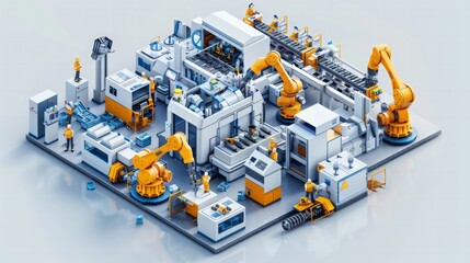 Fototapeta premium Advanced Manufacturing Plant: Capture the efficiency