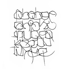 Graffiti alphabet pen handwrite © Kocur