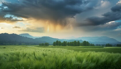 Naklejka premium Beautiful weather after rain