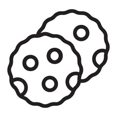 puran poli line icon