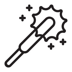 sparkler line icon