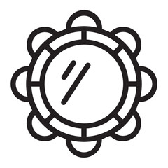 tambourine line icon