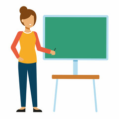 teacher and student vector illustration