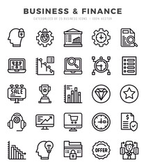 Business & Finance web icons in Lineal style.