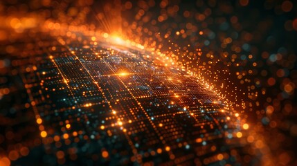 Conceptual visualization of the global gold trade network, futuristic interface