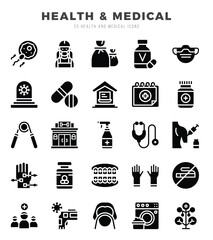 HEALTH & MEDICAL icon pack for your website. mobile. presentation. and logo design.