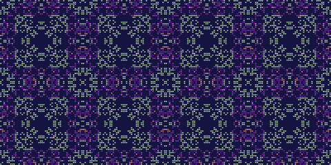 Vector cross stitch Boho background, Knitted ethnic pattern, Embroidery diagonal ethnic style,seamless pattern jacquard classic, Design for textile, fabric, cloth, wallpaper, sweater