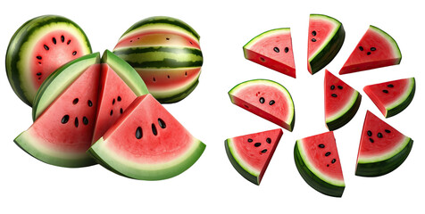 watermelon isolated on transparent background