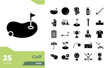 Golf Solid Icons