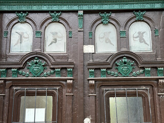 Fototapeta premium Ornate entrance door of an old house