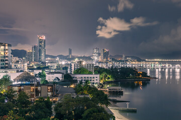 Landscape of Sriracha with sea