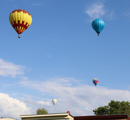 Hot air balloons in the sky