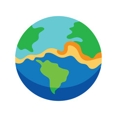  Earth science isolated flat vector illustration