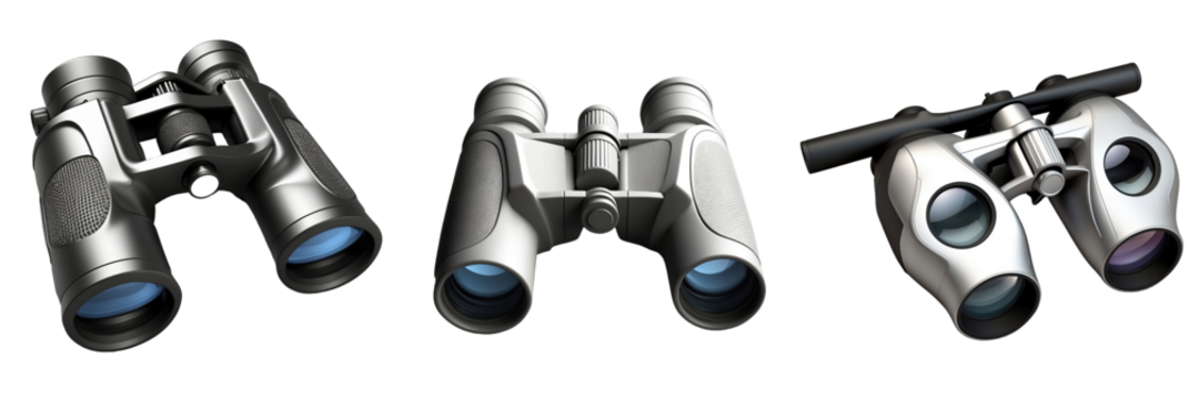 binocular isolated on transparent background - Powered by Adobe